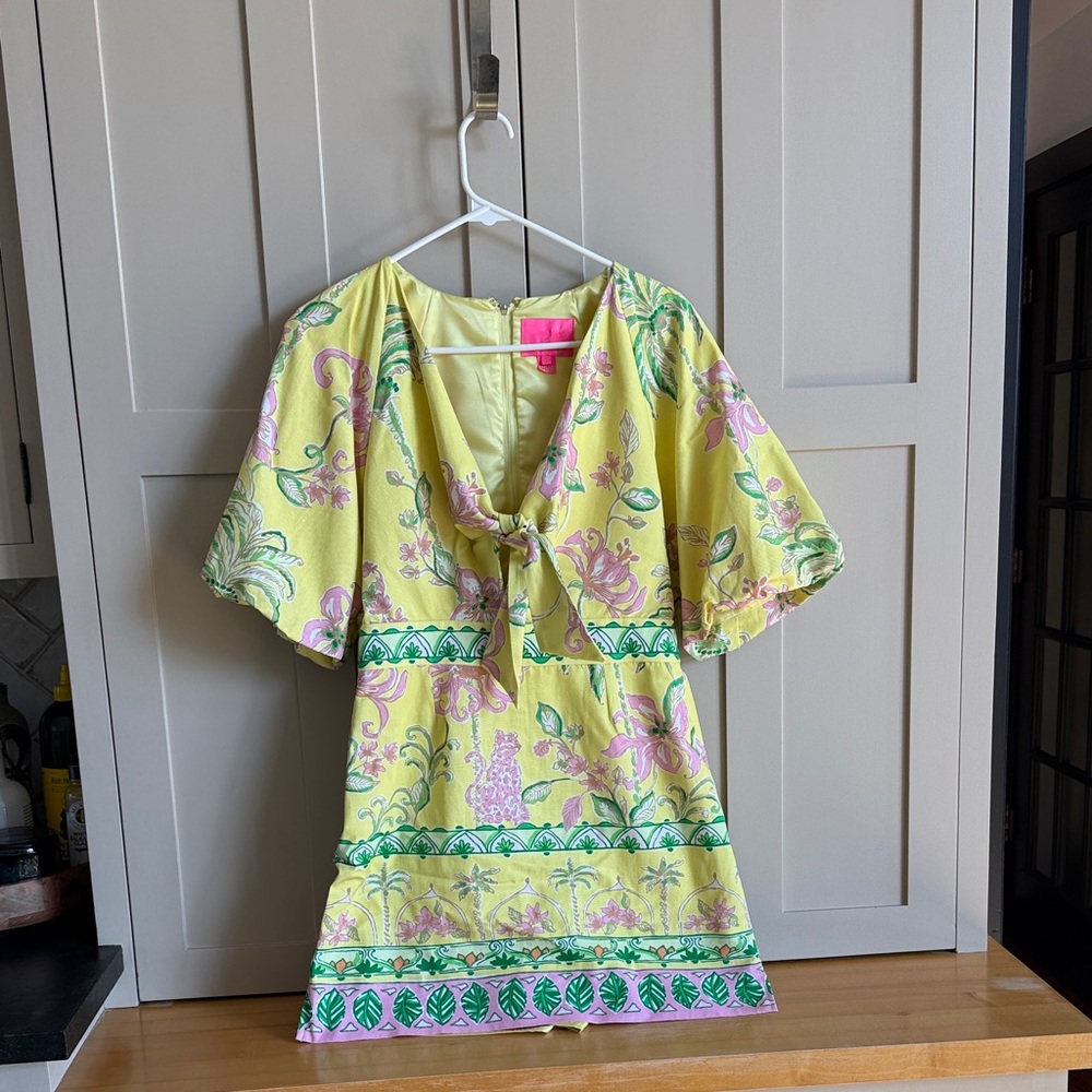 Lilly Pulitzer Yellow and Pink Mini Dress